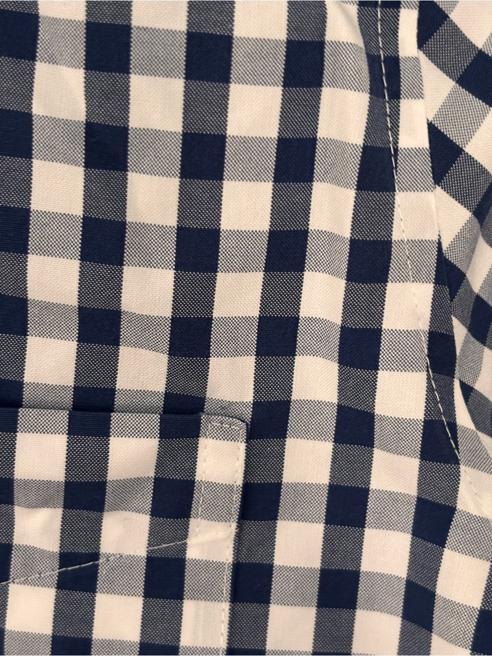L.L. Bean Black & White Gingham Button-Down - Picture 4 of 13
